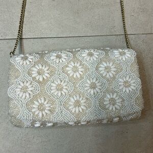 White Crossbody Handmade in India bag